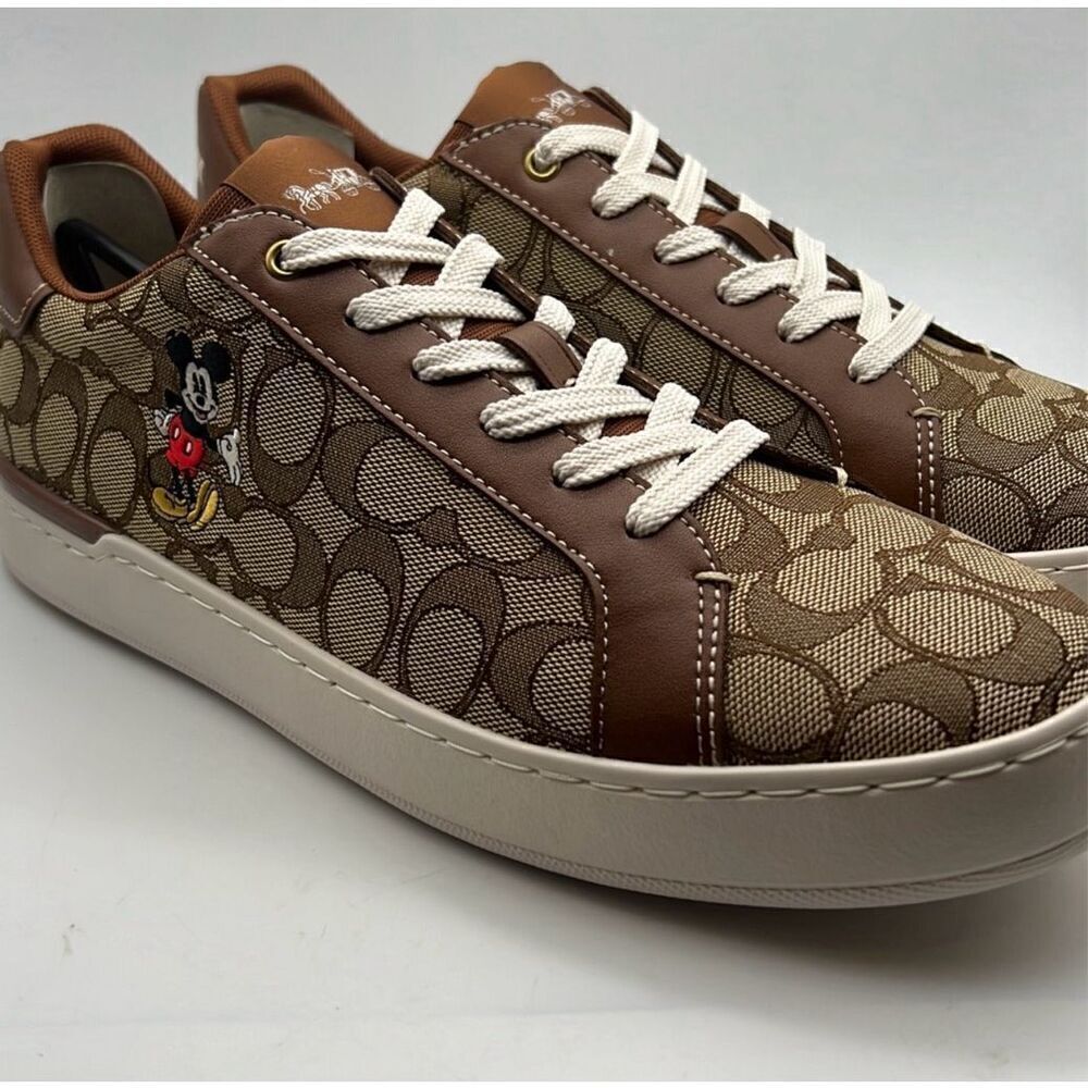 Disney X Coach Clip Low Top Sneaker With Mickey Mouse CN431- NWB-‎ Men 10